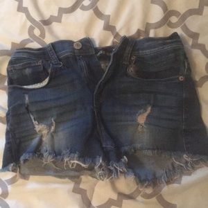 Express destroyed jeans shorts size 4